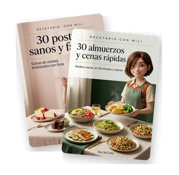 Los dos recetarios: 30 almuerzos y cenas rápidas y 30 postres sanos y fáciles